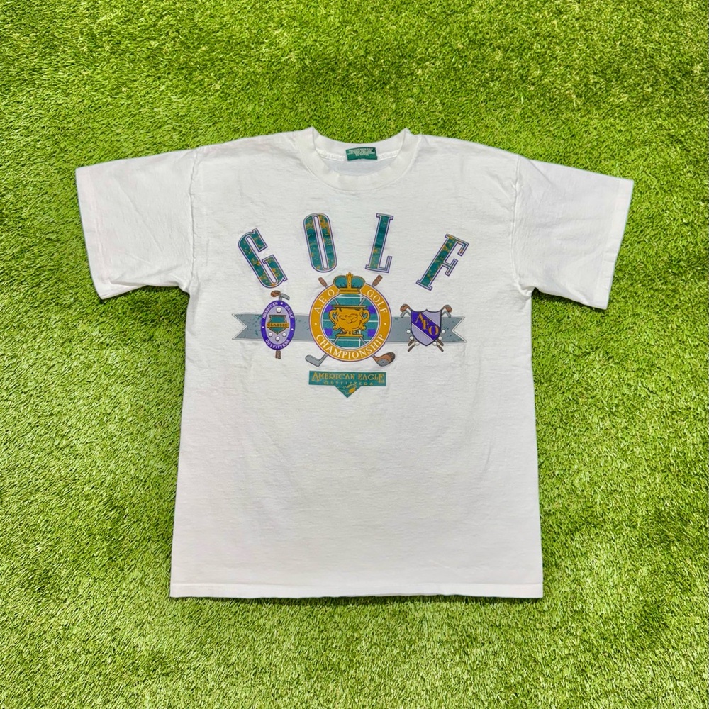 Vintage 90s American Eagle Golf T-Shirt Men’s Size XL Single Stitch
